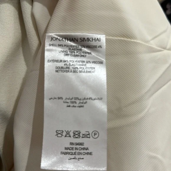 Jonathan Simkhai Jada Cut-Out Mini Blazer Dress- Sz 4 - Picture 15 of 15